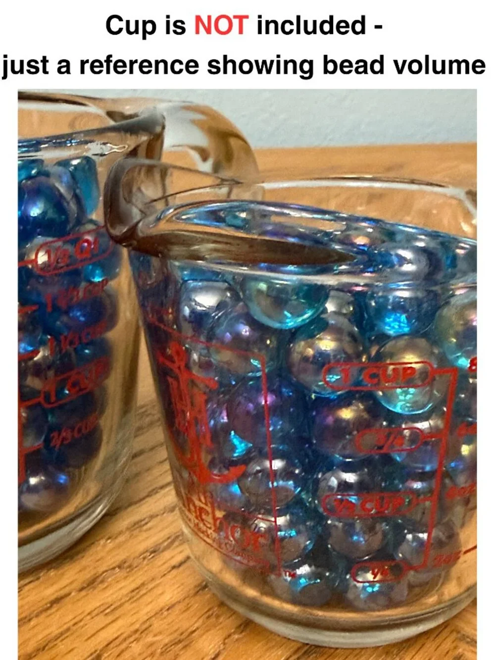 3+ LBS Blue Glass Beads Iridescent Solid Marbles Vases Aquariums Crafts